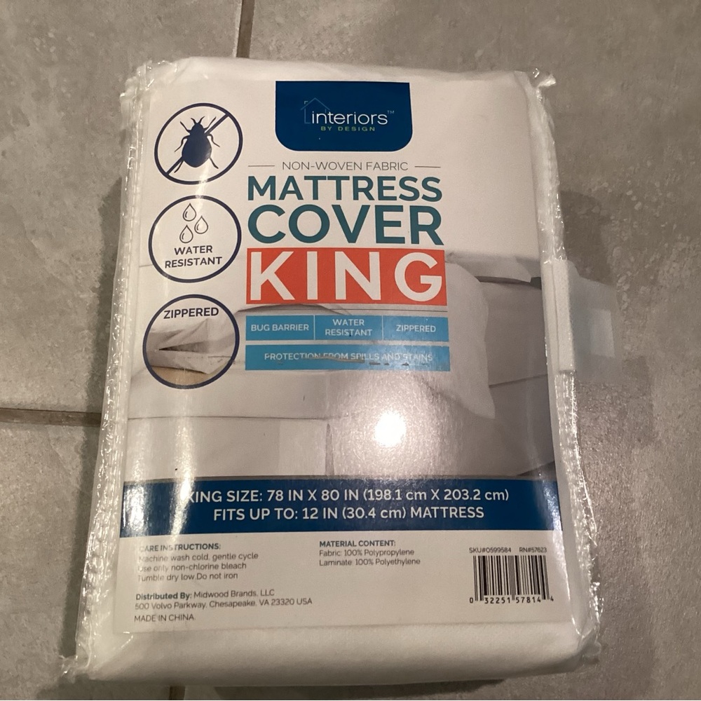 Interiors By Design Non-Woven Fabric Mattress Cover King